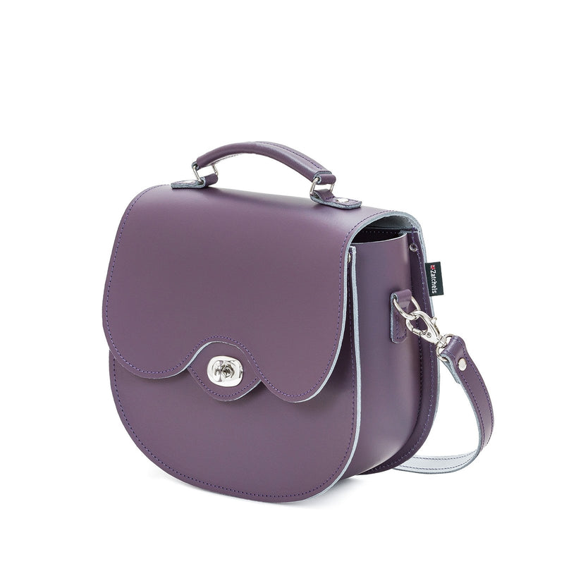 Nile Leather Twist Lock Saddle Bag - Saddle Bag - Zatchels