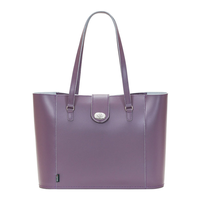 Nile Leather Twist Lock Shopper - Shopper - Zatchels