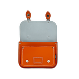 Leather Midi Satchel - Orange