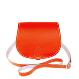 Orange Leather Saddle Bag - Saddle Bag - Zatchels