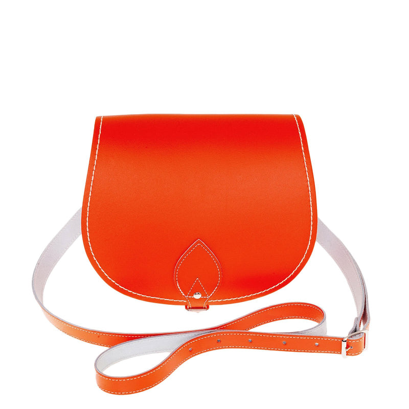 Orange Leather Saddle Bag - Saddle Bag - Zatchels