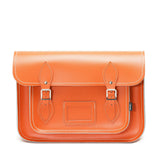 Orange Leather Satchel - Satchel - Zatchels