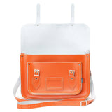 Orange Leather Satchel - Satchel - Zatchels