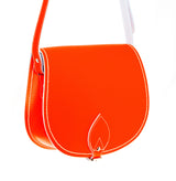 Handmade Leather Saddle Bag - Orange