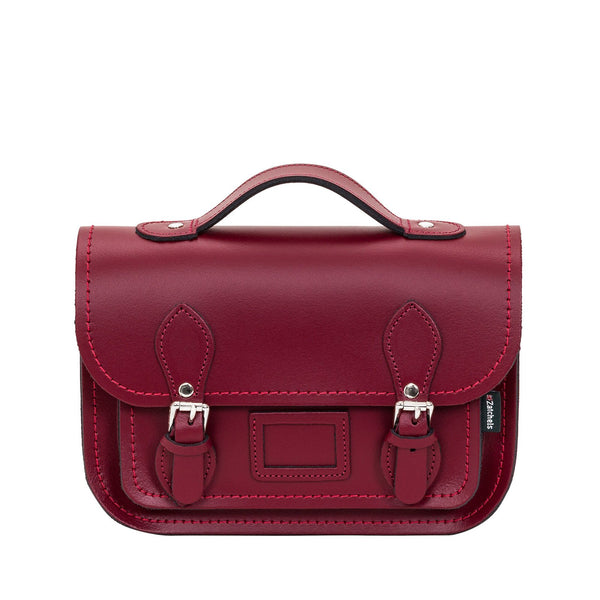 Oxblood Leather Midi Satchel - Midi Satchel - Zatchels