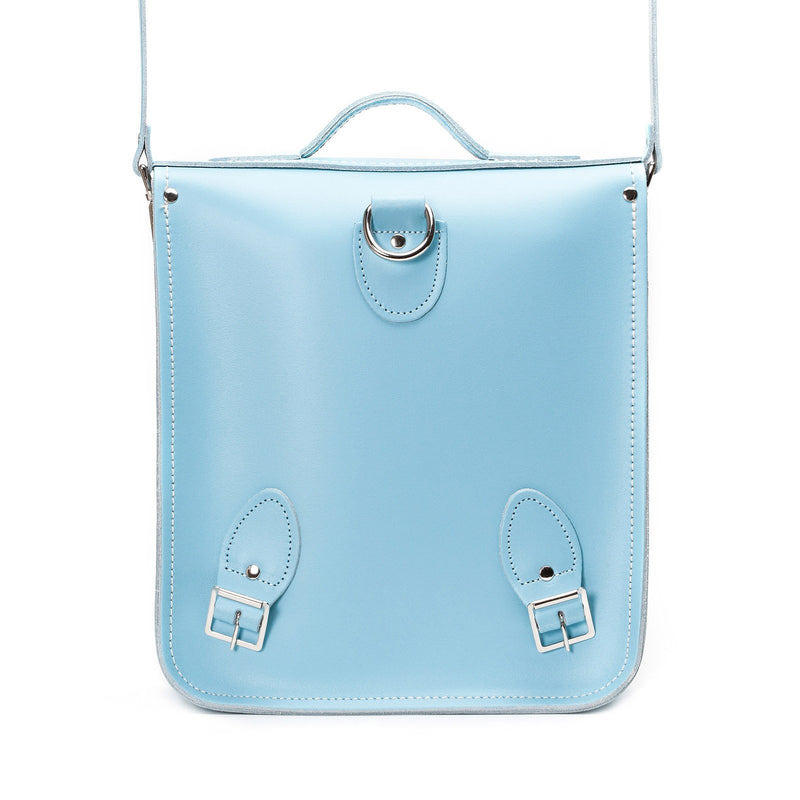 Pastel Baby Blue Leather City Backpack - Backpack - Zatchels