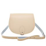 Pastel Cream Leather Saddle Bag - Saddle Bag - Zatchels