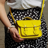 Handmade Leather Micro Satchel - Pastel Daffodil Yellow