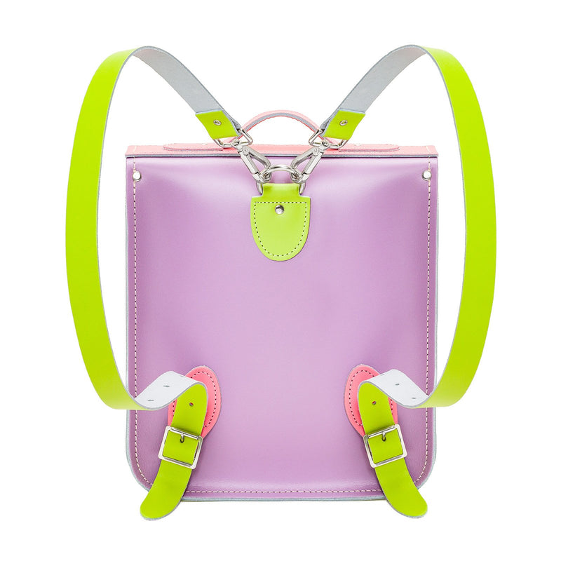 Pastel Kaleidoscope Leather City Backpack - Backpack - Zatchels