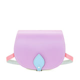 Pastel Kaleidoscope Leather Saddle Bag - Saddle Bag - Zatchels