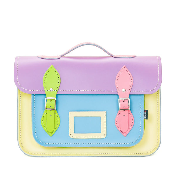 Pastel Kaleidoscope Leather Satchel - Satchel - Zatchels