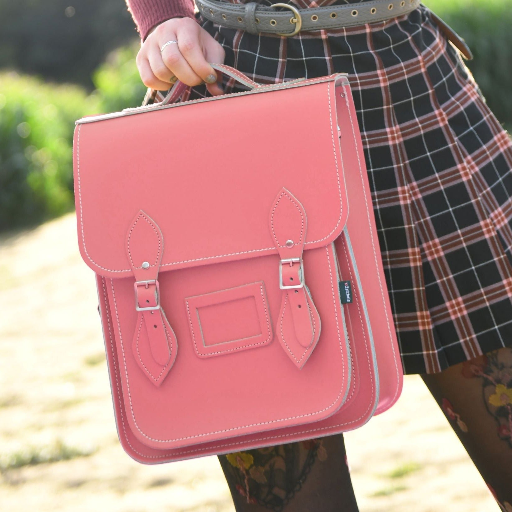 Zatchels Pastel Pink Leather City Backpack LIFETIME GUARANTEE zatchels-pastel-pink-leather-city-backpack-lifetime-guarantee