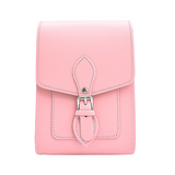 Handmade Leather Festival Phone Bag - Pastel Pink