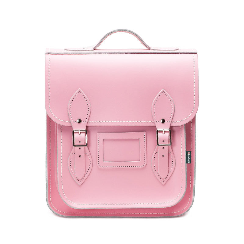 Pastel Pink Leather City Backpack - Backpack - Zatchels