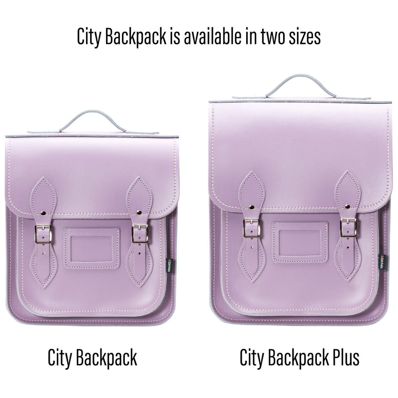 Pastel Violet Leather City Backpack - Backpack - Zatchels