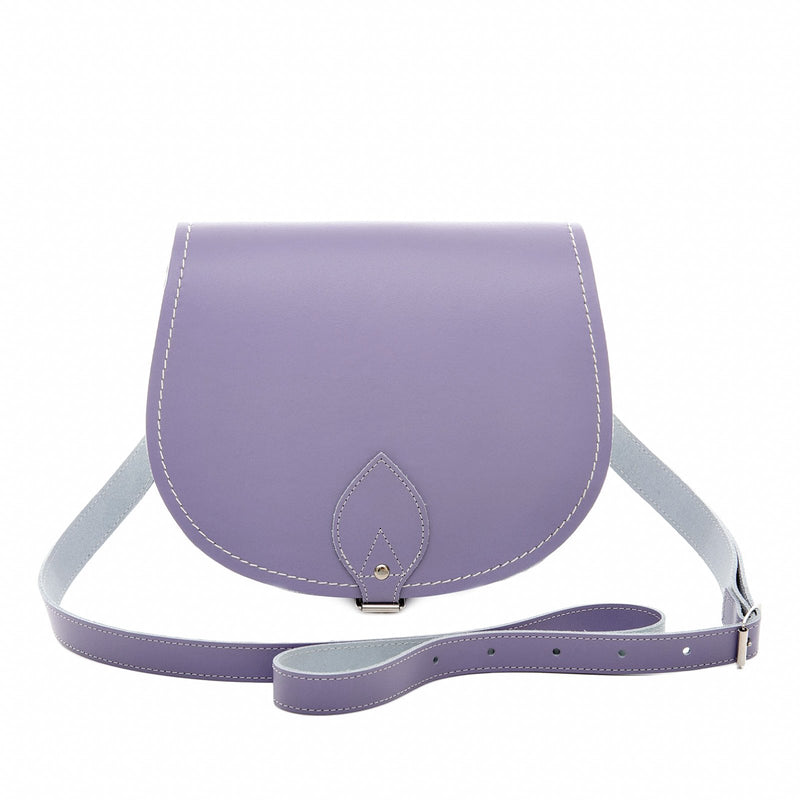 Pastel Violet Leather Saddle Bag - Saddle Bag - Zatchels