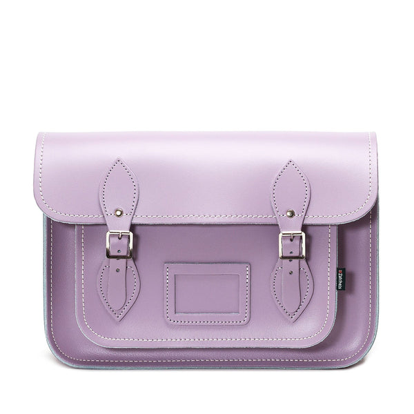 Pastel Violet Leather Satchel - Satchel - Zatchels