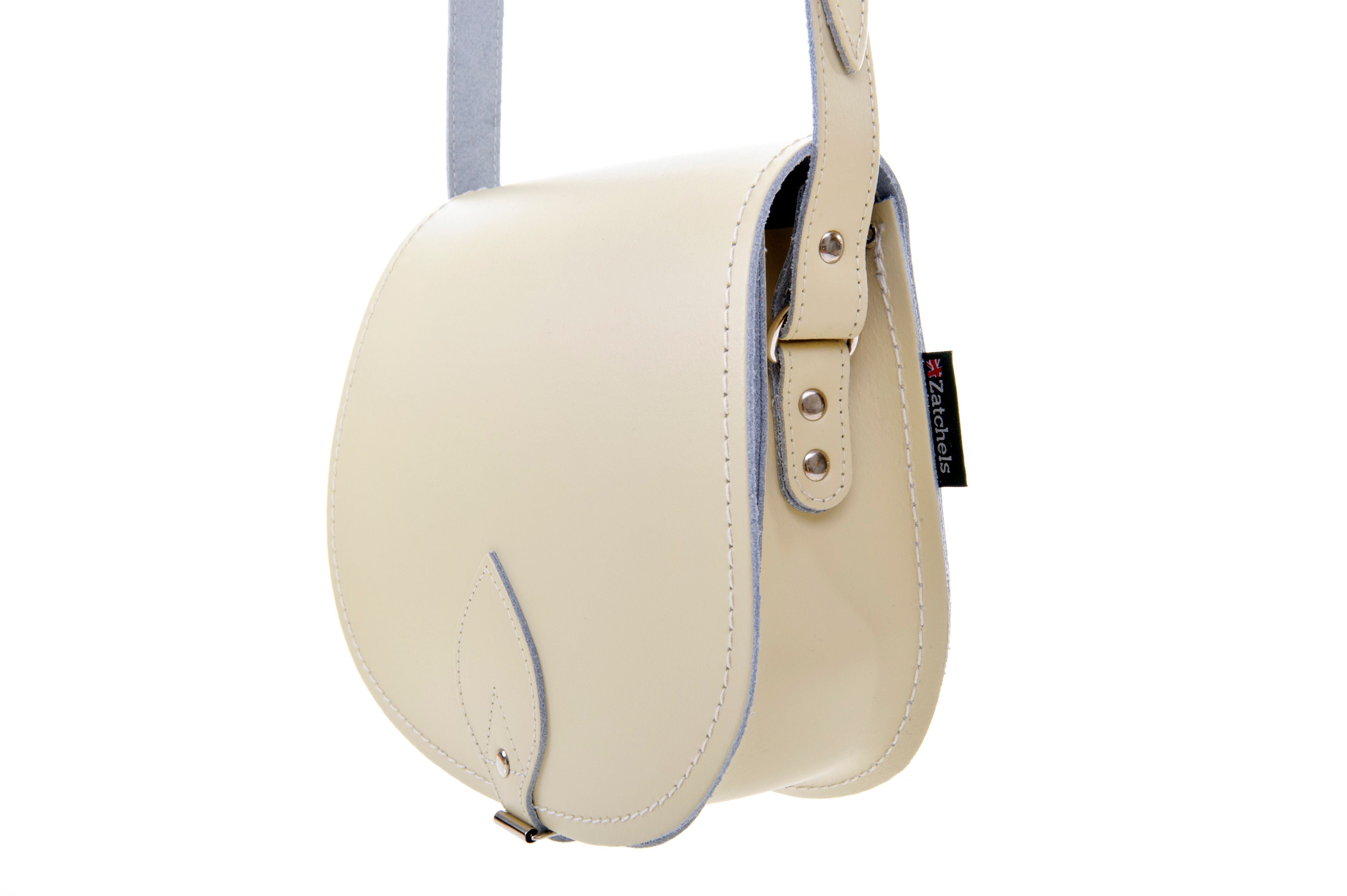 Handmade Leather Saddle Bag - Pastel Pink