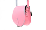 Handmade Leather Saddle Bag - Pastel Pink