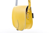 Handmade Leather Saddle Bag - Pastel Daffodil Yellow
