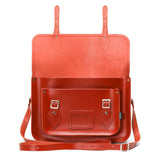 Handmade Leather Satchel - Pillar Box Red