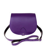 Purple Leather Saddle Bag - Saddle Bag - Zatchels