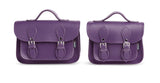 Handmade Leather Micro Satchel - Purple