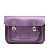 Purple Leather Satchel - Satchel - Zatchels