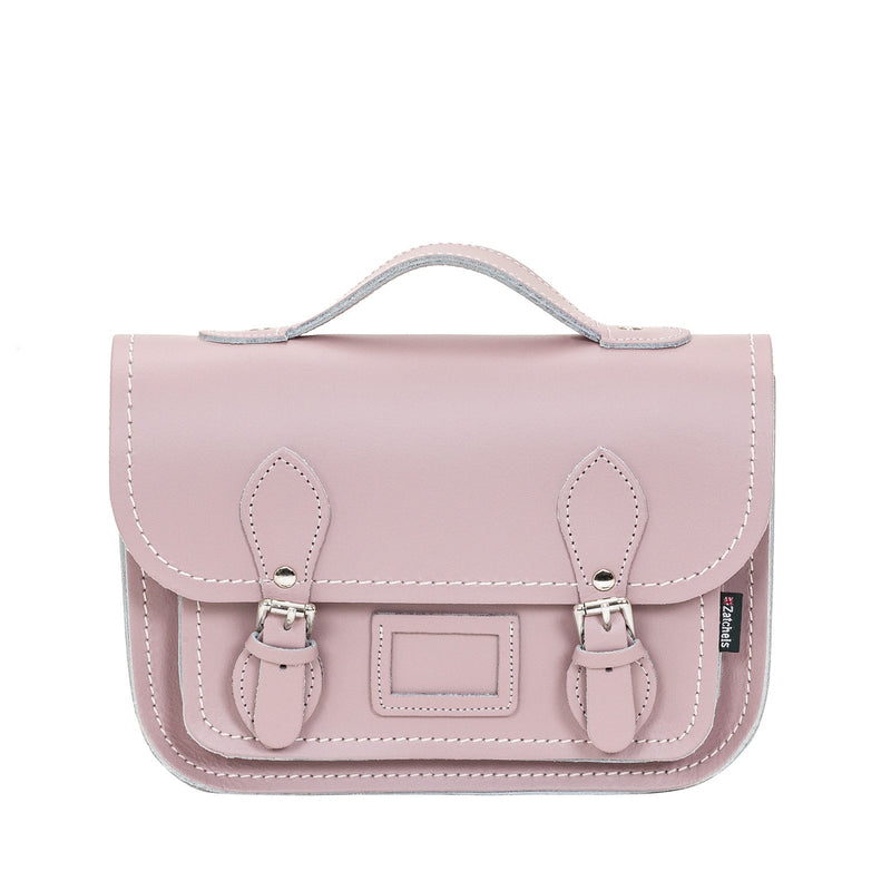 Rose Quartz Leather Midi Satchel - Midi Satchel - Zatchels