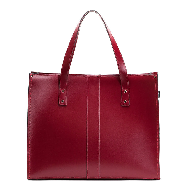 Oxblood Leather Shopper - Shopper - Zatchels