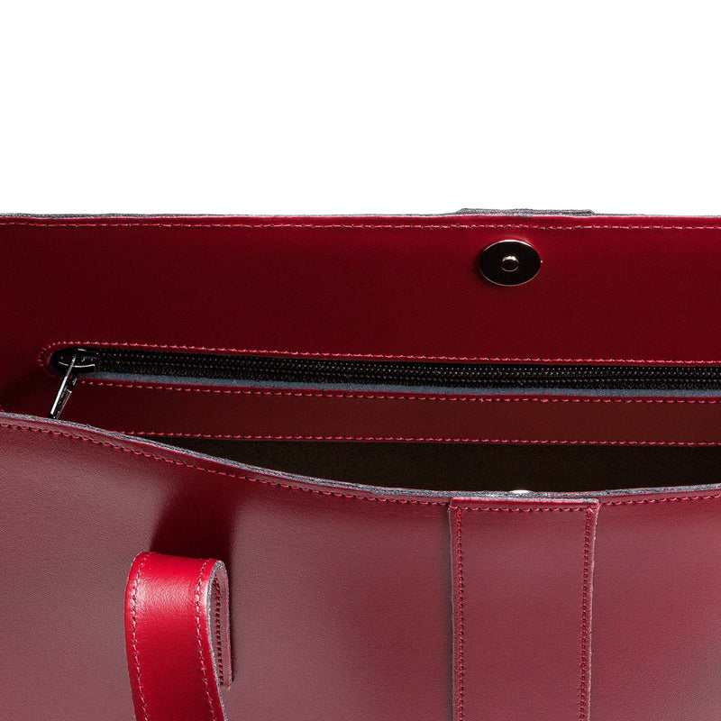 Oxblood Leather Shopper - Shopper - Zatchels