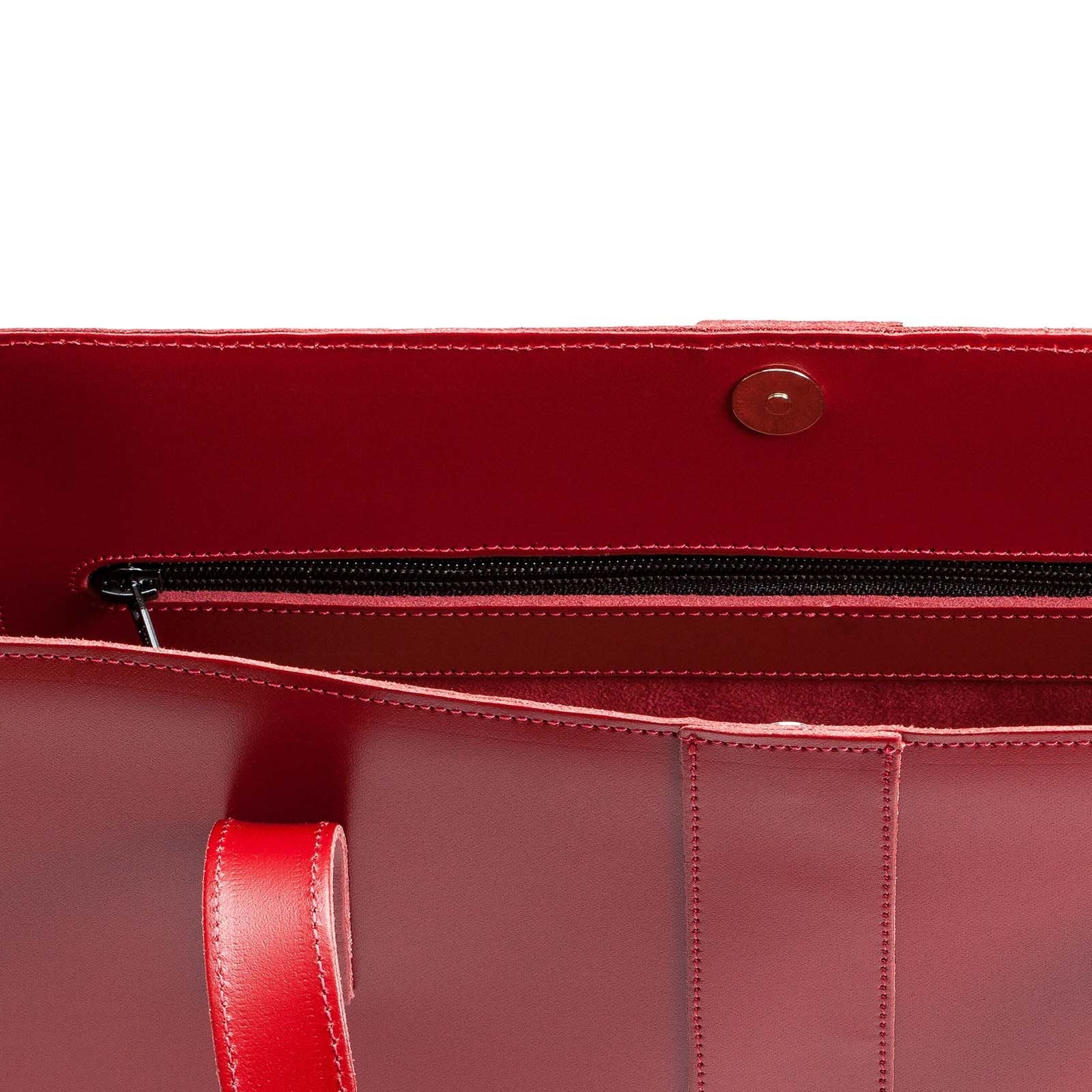Red Leather Shopper - Shopper - Zatchels