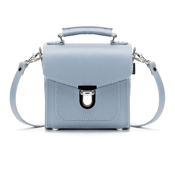 Zatchels Lilac Grey Handmade Leather Sugarcube Bag