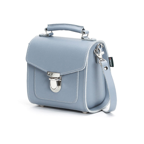 Lilac Grey Leather Sugarcube - Sugarcube - Zatchels