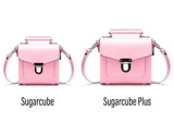Handmade Leather Sugarcube Handbag - Pastel Pink