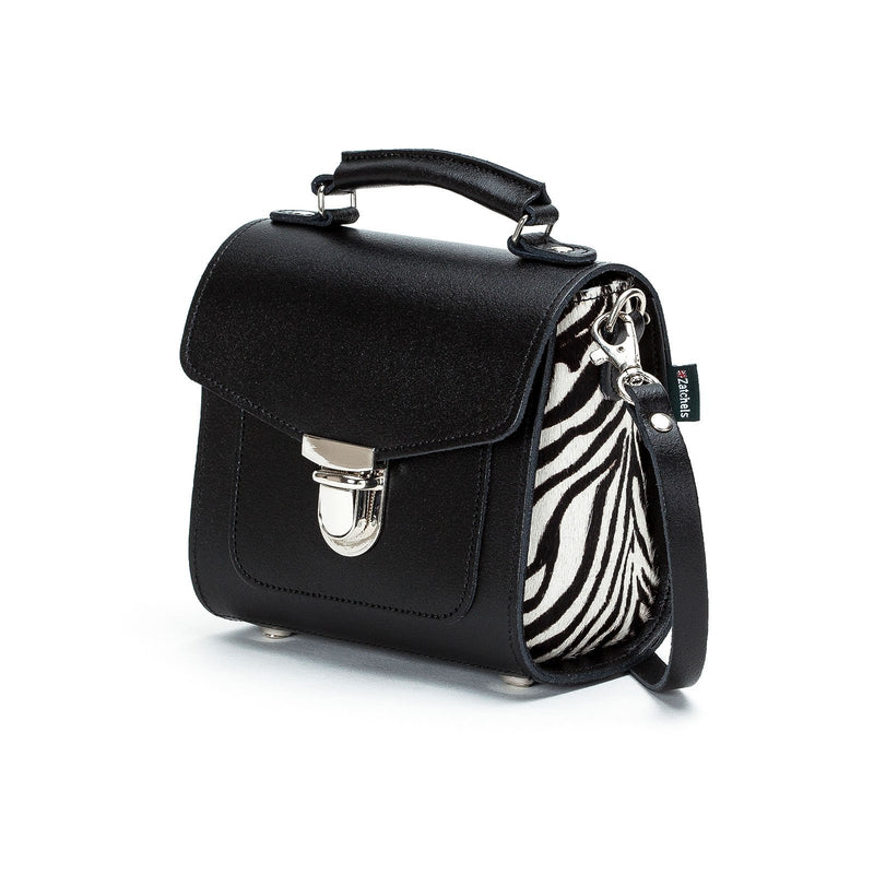 Zebra Leather Sugarcube bag by Zatchels䋢 BUY ONLINE