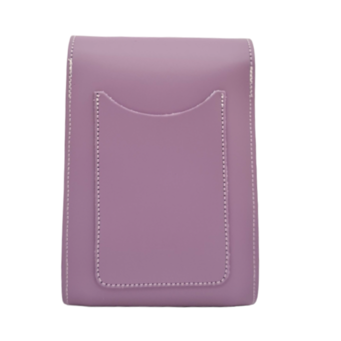 Handmade Leather Festival Phone Bag - Pastel Violet