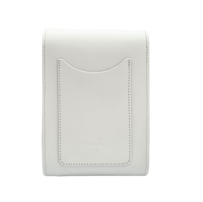 Handmade Leather Festival Phone Bag - White