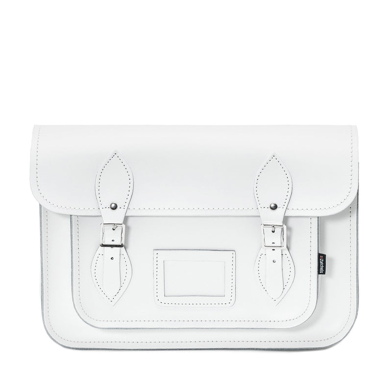 White Leather Satchel - Satchel - Zatchels