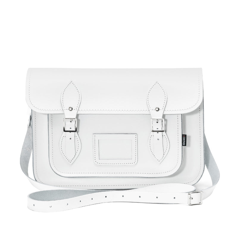 White Leather Satchel - Satchel - Zatchels