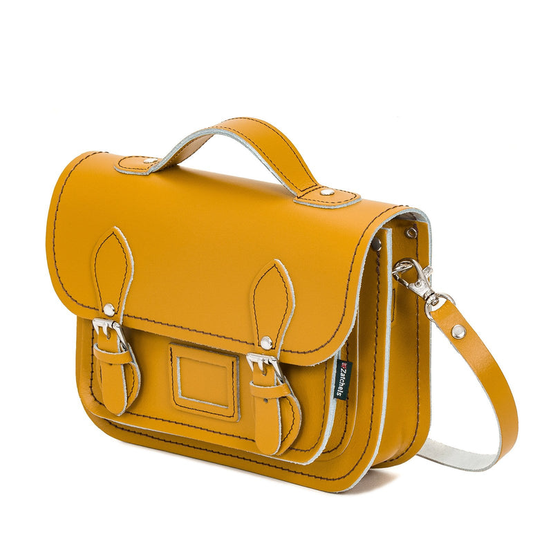 Yellow Ochre Leather Midi Satchel | Zatchels
