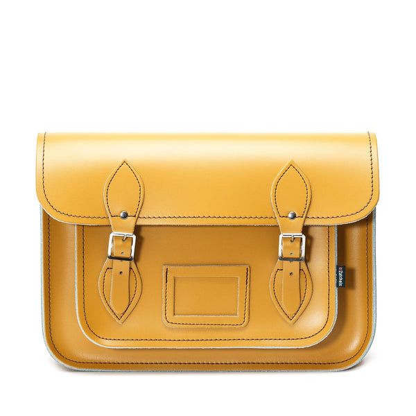 Yellow Ochre Leather Satchel - Satchel - Zatchels