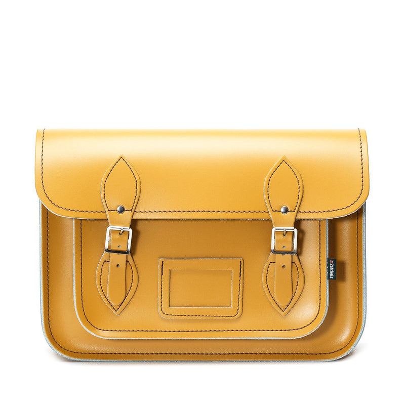 Yellow Ochre Leather Satchel - Satchel - Zatchels