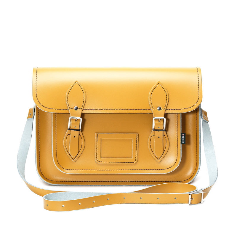 Yellow Ochre Leather Satchel - Satchel - Zatchels